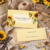 Country Sunflowers with QR Code Business Card 名刺