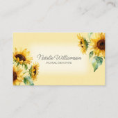 Country Sunflowers with QR Code Business Card 名刺 (正面)