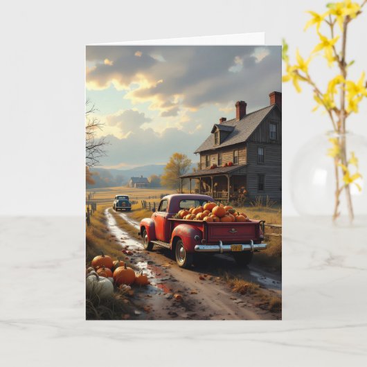 Country thanksgiving カード (黄色い花)