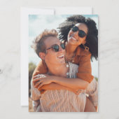 Country Tooled Leather Western Rustic Wedding セーブザデート (裏面)