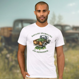 Country Truck Hauling Shamrocks and Shenanigans  Tシャツ