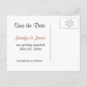 Country Wagon Wheel – 日付の保存 案内ポストカード (裏面)