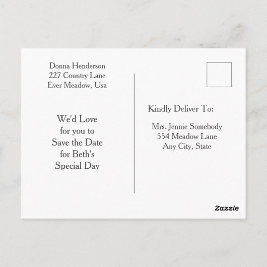 Country Western、バラ、15誕生日日付を保存 ポストカード (裏面)