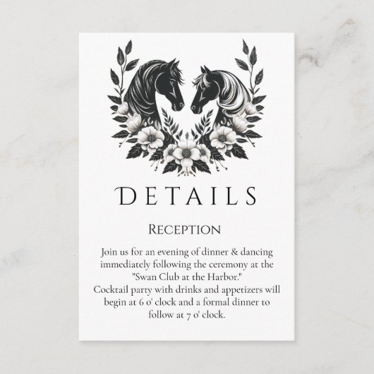 Country Western – 馬と花 エンクロージャーカード (正面)