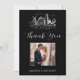 Country Western Barn Wedding  サンキューカード