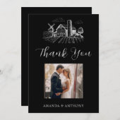 Country Western Barn Wedding  サンキューカード (正面/裏面)