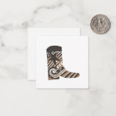 Country Western Boot ノートカード (正面/裏面インサイチュ)