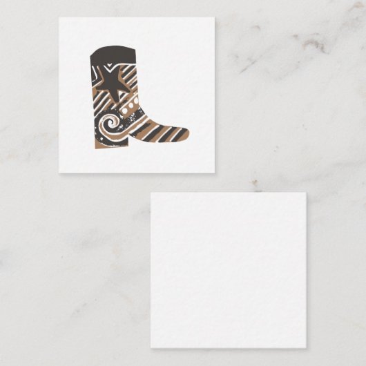 Country Western Boot ノートカード (正面/裏面)