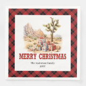 Country Western Buffalo Tartan Paper Napkins (正面)