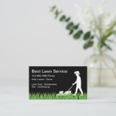 Country Western Cowboy Lawn Mowing Business Card 名刺 (スタンド正面)