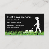 Country Western Cowboy Lawn Mowing Business Card 名刺 (正面)