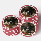 Country Western Cowboy Pitbull Poker ポーカーチップ (積み重ね)
