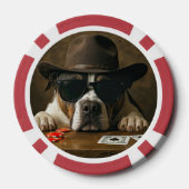 Country Western Cowboy Pitbull Poker ポーカーチップ (裏面)