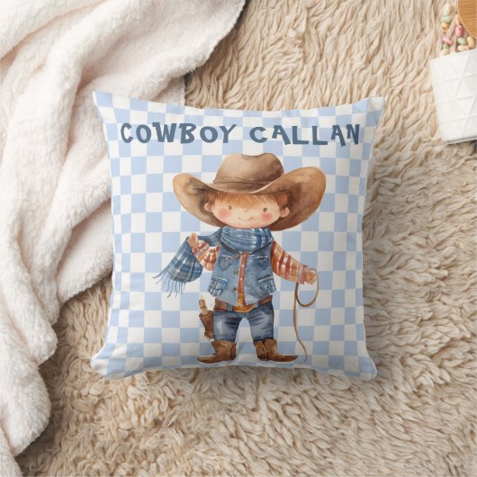 Country Western Cowboy Throw Pillow クッション (ブランケット)