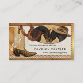 Country Western Horsesの結婚Webサイト挿入カード エンクロージャーカード