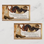 Country Western Horsesの結婚Webサイト挿入カード エンクロージャーカード (正面/裏面)