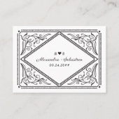 Country Western Meal Choice Menu 結婚 Option's プレイスカード (裏面)