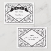 Country Western Meal Choice Menu 結婚 Option's プレイスカード (正面/裏面)