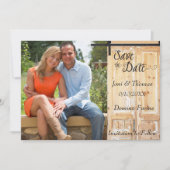 Country Western Photo Save the Date 招待状 (正面)