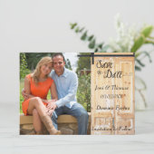 Country Western Photo Save the Date 招待状 (スタンド正面)