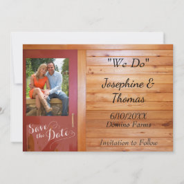 Country Western Photo Save the Date 招待状