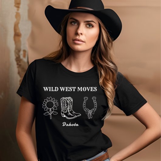 Country Wild West Moves White Text トライブレンドＴシャツ