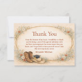 Country Wildflower Graduation Party サンキューカード (正面)