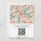 Country Wildflower Rustic Modern QR Code Wedding 招待状 (裏面)