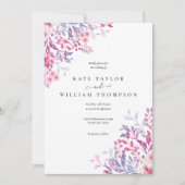 Country Wildflowersフローラ結婚写真 招待状 (正面)