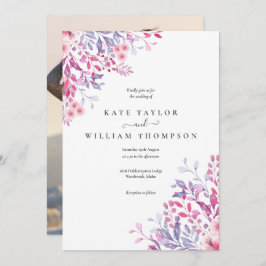 Country Wildflowersフローラ結婚写真 招待状