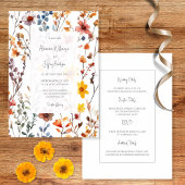 Country Wildflowers Wedding Invitation 招待状