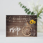 Country Wood Barrel with Sunflowers - RSVP (スタンド正面)