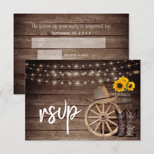 Country Wood Barrel with Sunflowers - RSVP (正面/裏面)