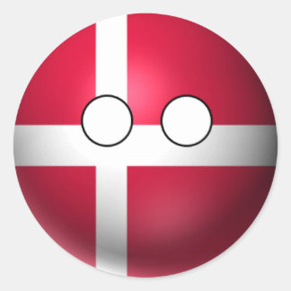 Countryball Denmark – ニュートラルエクスプレッション ラウンドシール