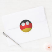 CountryBall Germany Sticker ラウンドシール (封筒)