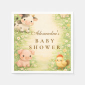 Countryside Barnyard Baby Shower スタンダードカクテルナプキン (正面)