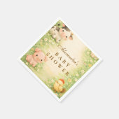 Countryside Barnyard Baby Shower スタンダードカクテルナプキン (角)