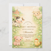 Countryside Barnyard Baby Shower 招待状 (正面)