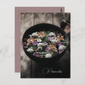 Countryside Blooming Flowers Water Bowl ポストカード (正面/裏面)