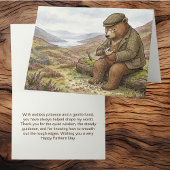 Countryside Carving Bear Traditional Father's Day カード