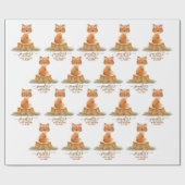 Countryside Fox Daisy Baby Shower Farmhouse ラッピングペーパー (フラット)