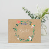 Countryside-Inspired Fresh Spring Floral Wreath サンキューカード (スタンド正面)