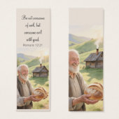 Countryside landscape bookmark motivating Bible (正面&裏面)