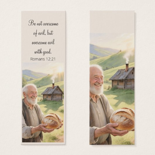 Countryside landscape bookmark motivating Bible (正面&裏面)