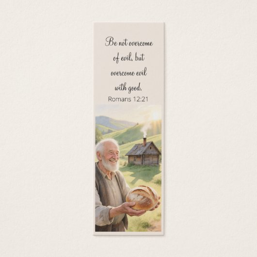 Countryside landscape bookmark motivating Bible (正面)