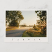 Countryside Morning Mist, Latvia nature ポストカード (正面)