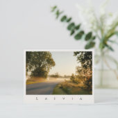 Countryside Morning Mist, Latvia nature ポストカード (スタンド正面)