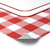 Countryside Picnic Gingham Bridal Shower Welcome ポスター (角)