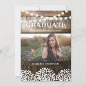 countryside rustic フォト 2026 卒業パーティー 招待状 (正面)