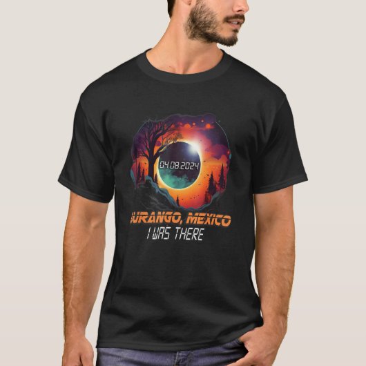 Countryside Total Solar Eclipse 2024 Durango Mexic Tシャツ (正面)